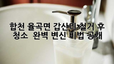 합천 율곡면 갑산리 철거 후 청소 ✨ 완벽 변신 비법 공개!